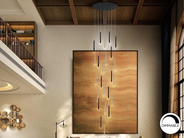 Подвесной светильник Varas 25L черно-золотой 500 см от интернет-магазина IDODOM.RU