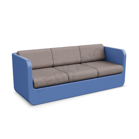 Диван Grace с подушками Wave Blue, Cappuccino