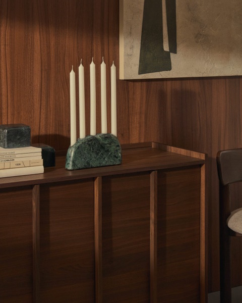 Signe Большой подсвечник из зеленого мрамора 10 см от интернет-магазина IDODOM.RU