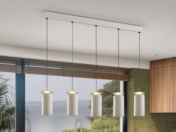 Alfara Подвесной линейный светильник 5L кремовый D35 от интернет-магазина IDODOM.RU