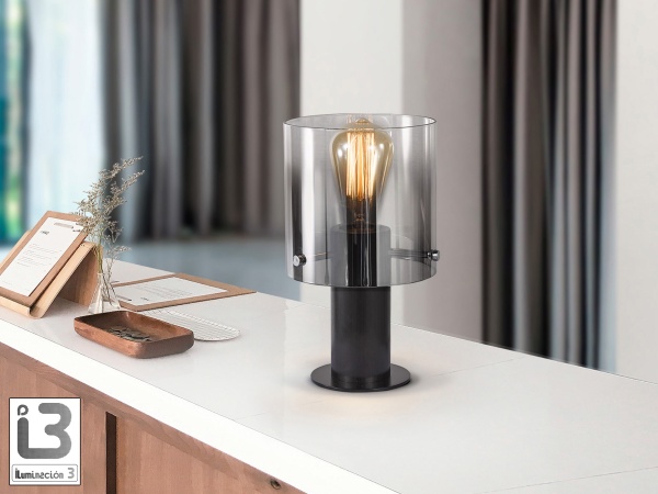 Настольная лампа Venize 1L черный/дымчатый от интернет-магазина IDODOM.RU