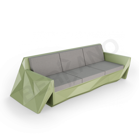 Диван Quaro с подушками Olive green, Graphite