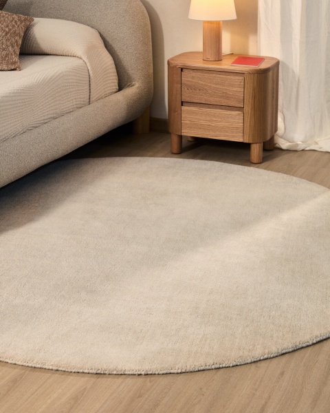 Empuries Круглый белый ковер Ø200 см от интернет-магазина IDODOM.RU