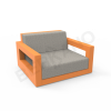 Кресло Quarter lounge с подушками Orange, Light grey