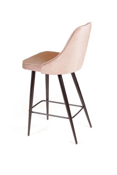 Стул полубарный Oliver, бархат бежевый 5/ чёрный конус от интернет-магазина IDODOM.RU