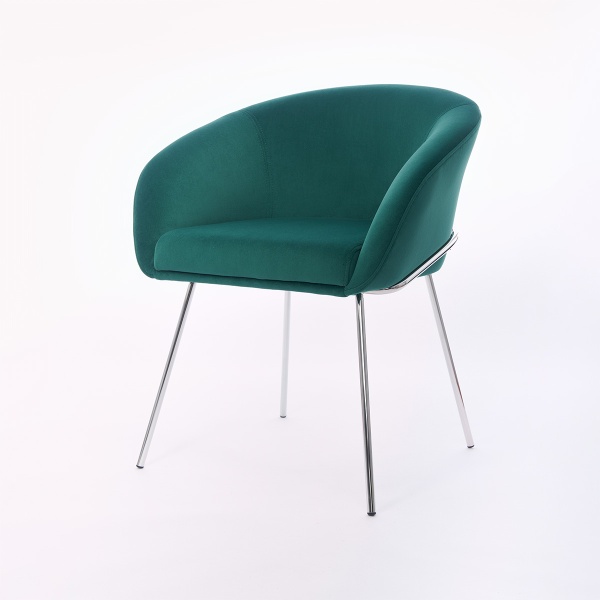 Полукресло Элеганс Хром\Изумрудно-зеленый