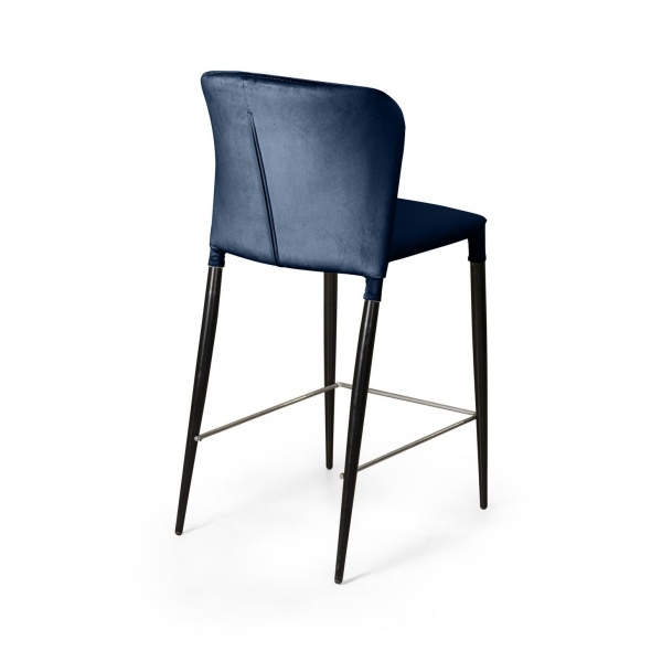 Стул полубарный Albert, бархат синий 29 /опора конус от интернет-магазина IDODOM.RU