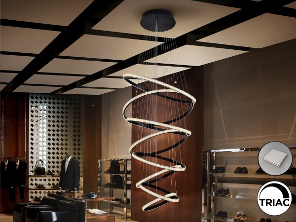 Люстра Ring 8 колец черная 4000K DIM от интернет-магазина IDODOM.RU