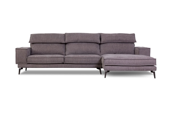 Диван ENZO с шезлонгом, рогожка, бежевый от интернет-магазина IDODOM.RU