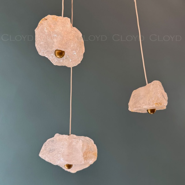 Подвесной светильник Cloyd NIXUS-C P1 / Ø8 см - кварц - латунь (арт.12624) от интернет-магазина IDODOM.RU