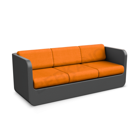 Диван Grace с подушками Coal Black, Orange
