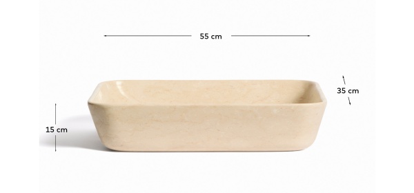 Раковина Darnen из бежевого мрамора 55 x 35 см от интернет-магазина IDODOM.RU