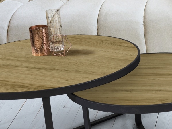 Набор столиков Naira из меламина с деревянной отделкой от интернет-магазина IDODOM.RU