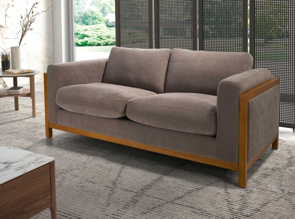 Диван 2-х местный 6185/KF2672-2P-G0401720 из коричневой ткани от интернет-магазина IDODOM.RU