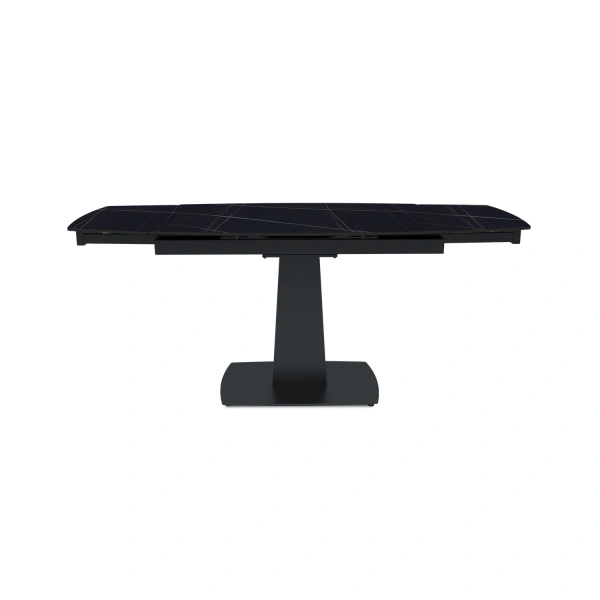 Стол раскладной Vega (120+30+30), бронированная керамика 12 мм, матовая Black Gold от интернет-магазина IDODOM.RU