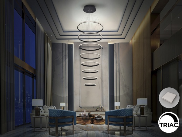 Люстра Ring 8 колец черная 4000K DIM от интернет-магазина IDODOM.RU