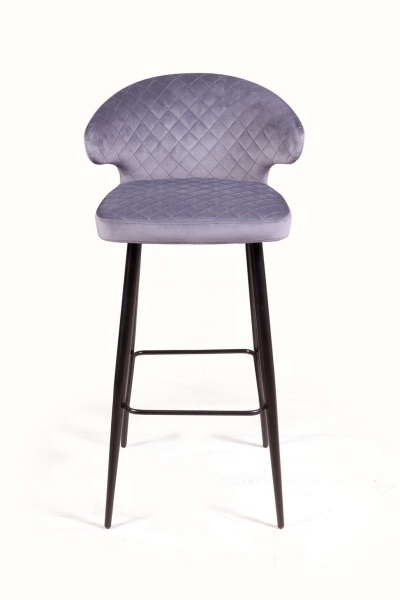 Стул барный Richard ромб, бархат серый 27 от интернет-магазина IDODOM.RU