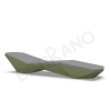 Шезлонг Quaro с подушками Olive green, Graphite
