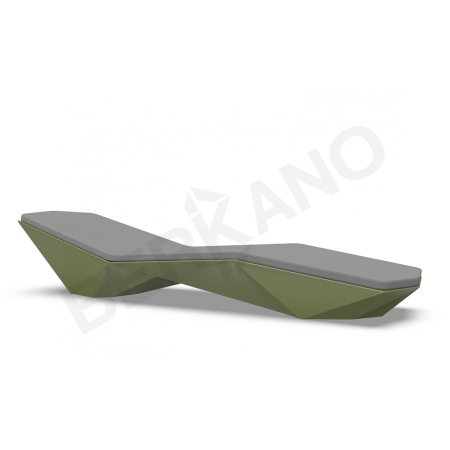 Шезлонг Quaro с подушками Olive green, Graphite