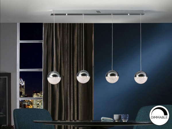 Подвесной светильник Sphere 4L LED хром от интернет-магазина IDODOM.RU