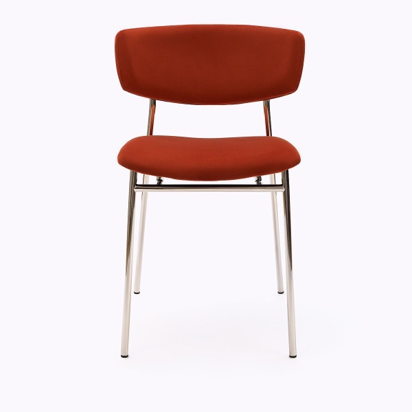 Стул Deimos, микровелюр кирпичный, опоры хром от интернет-магазина IDODOM.RU