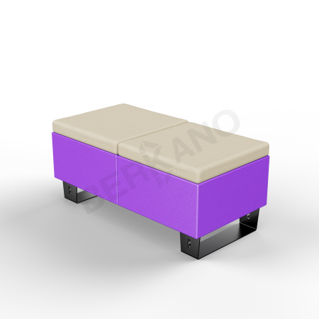 Скамейка Brick 120 Deep Violet, Bone Brown