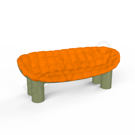 Диван SLON Olive green, Orange