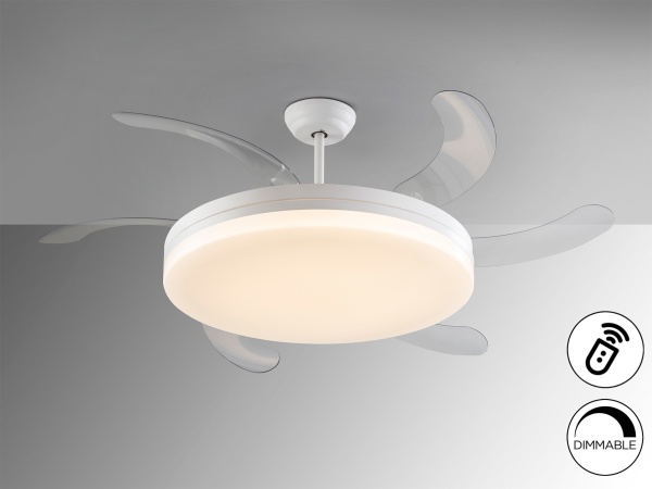 Vento Вентилятор потолочный со светодиодом белый D80/150 DIM от интернет-магазина IDODOM.RU