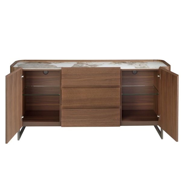 Сервант 3252/437-M ореховый со столешницей из керамики от интернет-магазина IDODOM.RU