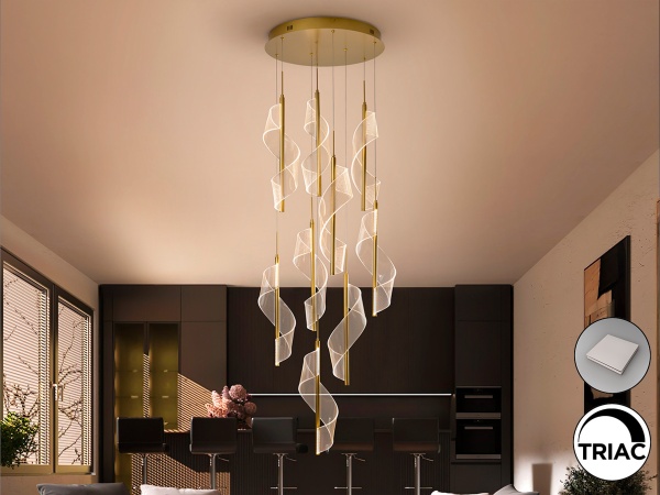 Люстра Velas 9L золотая DIM от интернет-магазина IDODOM.RU