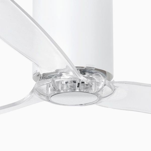 Белый/прозрачный потолочный вентилятор Tube Fan от интернет-магазина IDODOM.RU