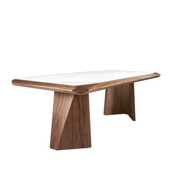 Обеденный стол 1106/MI2207T из керамики и орехового дерева от интернет-магазина IDODOM.RU