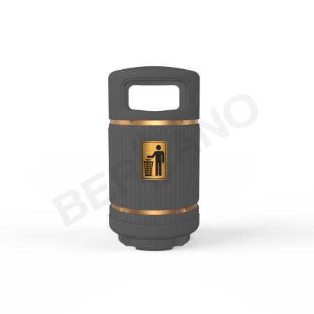 Урна круглая BERKANO Coal Black