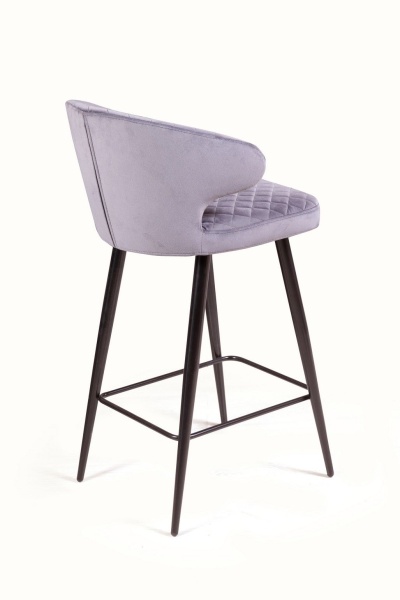 Стул полубарный Richard ромб, бархат серый 27 от интернет-магазина IDODOM.RU