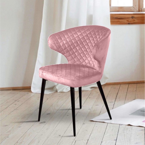 Стул Richard ромб, бархат пудровый 15 от интернет-магазина IDODOM.RU