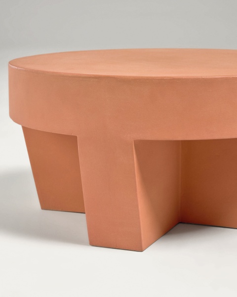 Кофейный столик Vilena из терракоты Ø 60 см от интернет-магазина IDODOM.RU