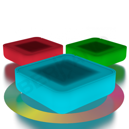 Стол Grace с стеклом Snow White RGB
