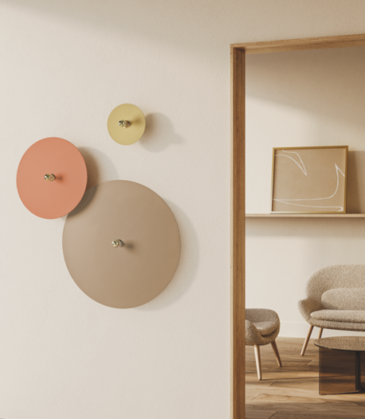 Настенный светильник Flat A1135 черный металл с тканевым диском 1135/60 см от интернет-магазина IDODOM.RU