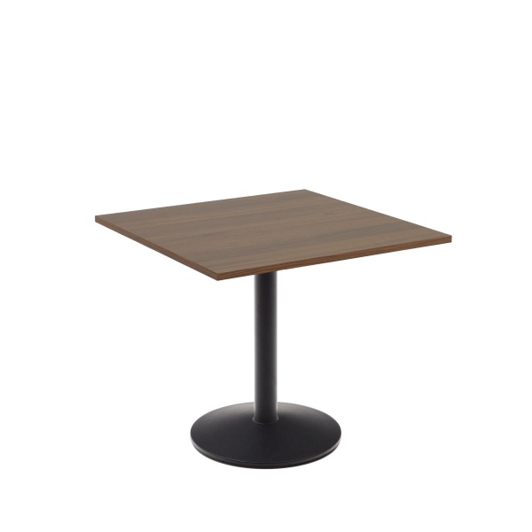 Esilda Стол с меламиновой отделкой под орех и черной металлической  ножкой от интернет-магазина IDODOM.RU