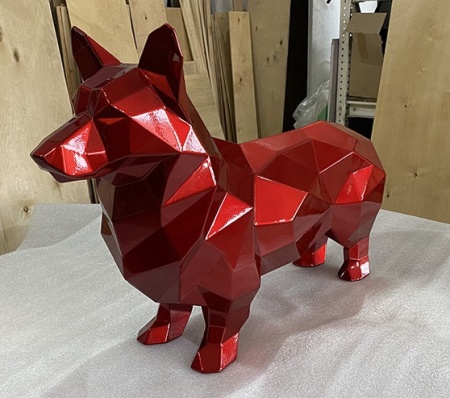 Корги.   Финиш: Окрашивание по каталогу цветов Rall. Цвет: Candy Red. от интернет-магазина IDODOM.RU