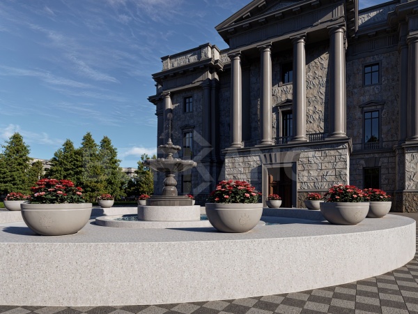 Кашпо Суворовская чаша DB Snow White RGB ACC подсветка перезаряжаемая