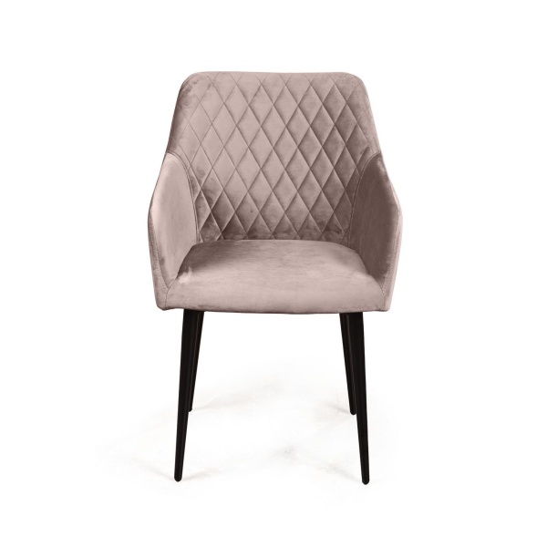 Стул с подлокотниками Robert, бархат пепельно-бежевый 25 от интернет-магазина IDODOM.RU