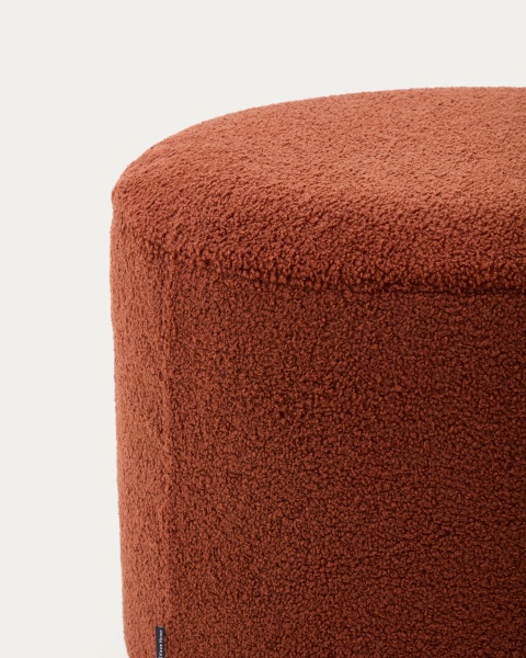 Kaeli Пуф для ног со съемным чехлом из терракотового букле Ø 60 от интернет-магазина IDODOM.RU