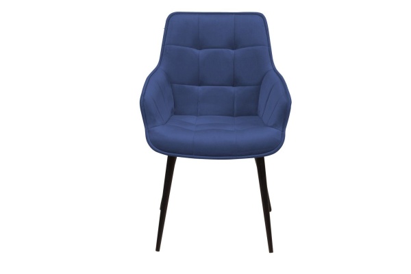 Стул с подлокотниками Capri, бархат синий 29 / опора конус от интернет-магазина IDODOM.RU