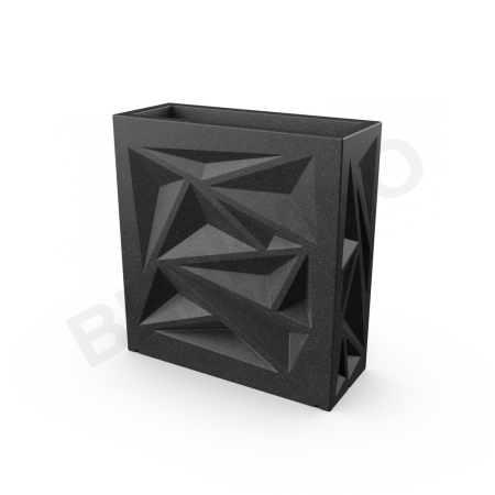 Кашпо Icelandic Square DB Black Granite