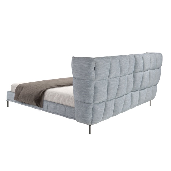 Кровать 7211 из ткани светло-голубовато-серого цвета от интернет-магазина IDODOM.RU