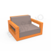 Кресло Quarter lounge с подушками Orange, Cappuccino