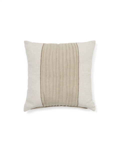 Чехол для подушки Zoren из льна бежевого цвета плиссированный 50 x 50 см от интернет-магазина IDODOM.RU