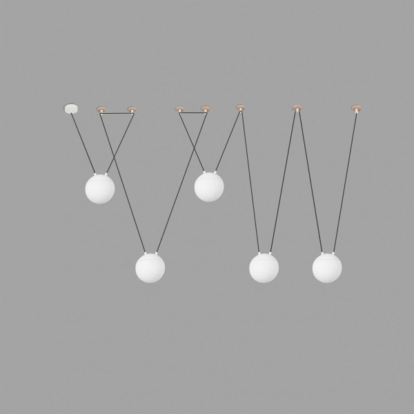 Люстра Mine 5L белая от интернет-магазина IDODOM.RU