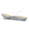 Шезлонг Quaro с подушками Concrete Gray, Bone Brown